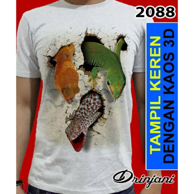 Kaos binatang toke gecko tokek