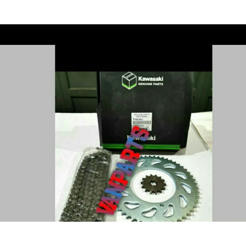 GIRSET KLX 150 BF GEAR GIR RANTAI SET Gearset KLX 150BF original kawasaki