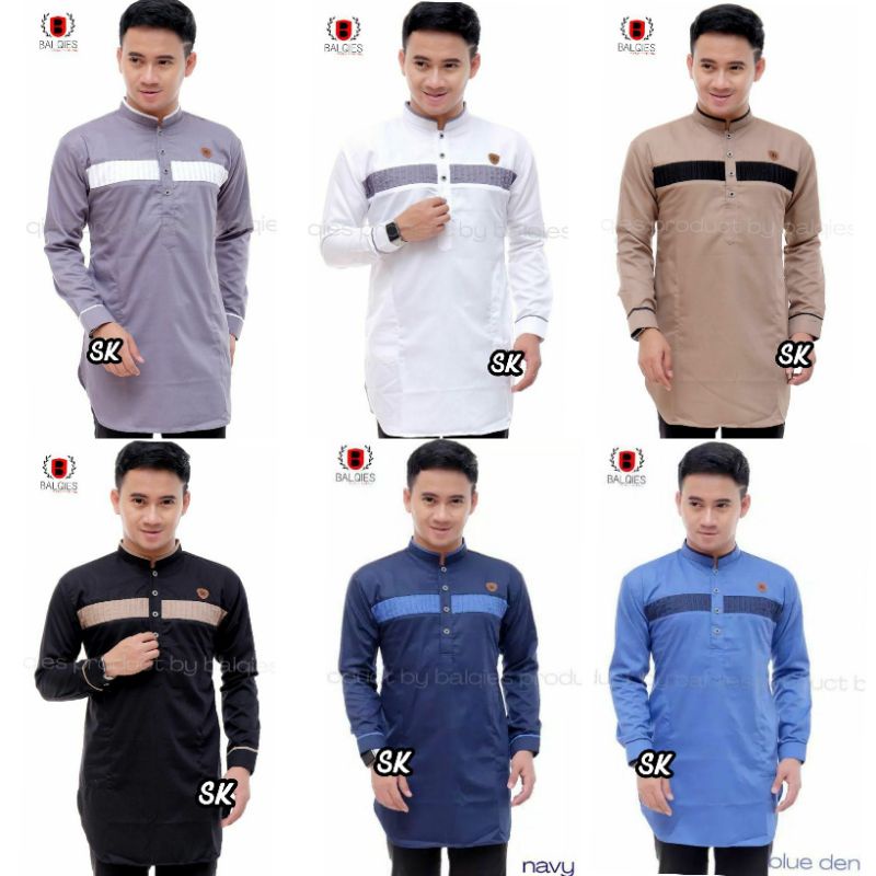 KURTA PAKISTAN KURTA TURKI BAJU KOKO PRIA DEWASA LENGAN PANJANG MURAH BERKUALITAS KOKO GUZ AZMI TERLARIS