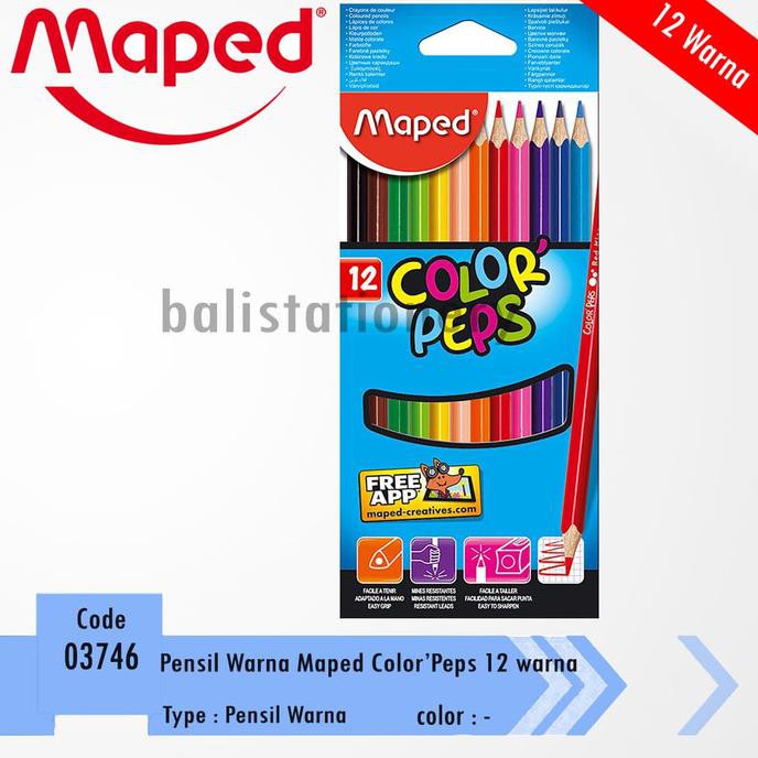 

Best Produk] Pensil Warna Maped Color'Peps 12 Warna