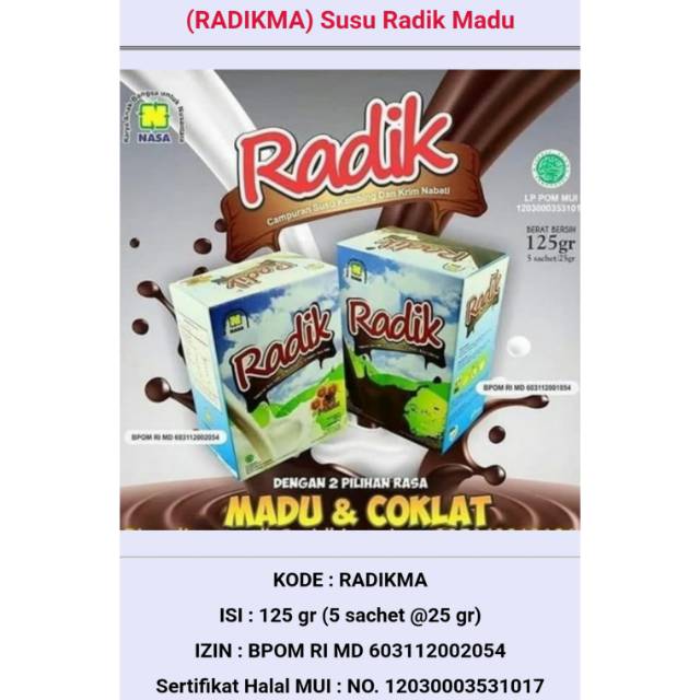 

Susu Radik 2 Varian Rasa