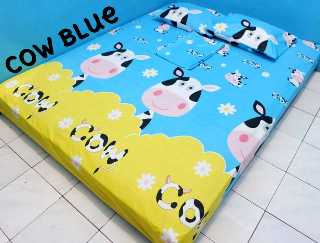 Sprei karakter anak 120 motif Spiderman, doraemon, mickey, keropi, tayo,