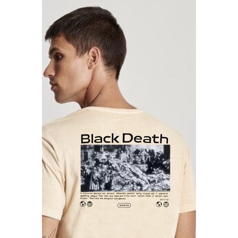 KAOS PRIA BLACKDEATH BEIGE TERBARU 2022 - TSHIRT PRIA AESTHETIC - KAOS OVERSIZE PRIA BLACKDEATH - T-SHIRT BLACKDEATH PREMIUM HIGHQUALITY