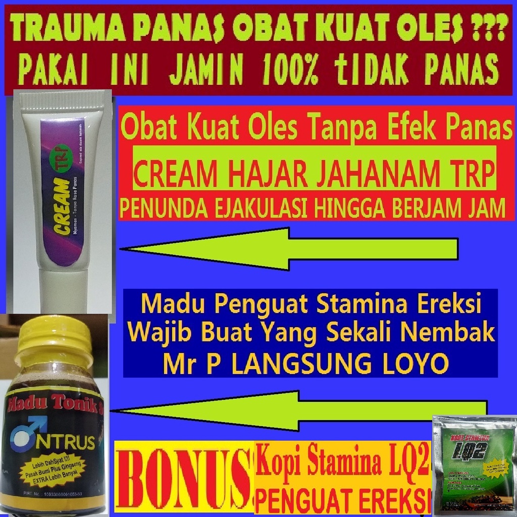 Obat Kuat Oles Tanpa Efek Kebas Cream Hajar Jahanam TRP Baal 5-10℅ ASli Original Premium HJ