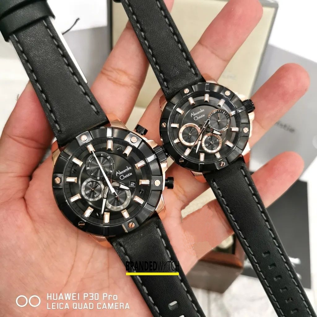 Alexandre Christie / Alexander Couple AC 6609 Jam Tangan Kulit Original