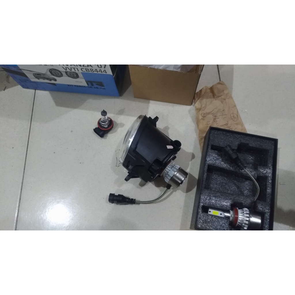 [Paket] Fog lamp lampu kabut Foglamp Avanza Xenia Vvti 2007 2008 2009 2010 2011 + Dop H11 LED RS