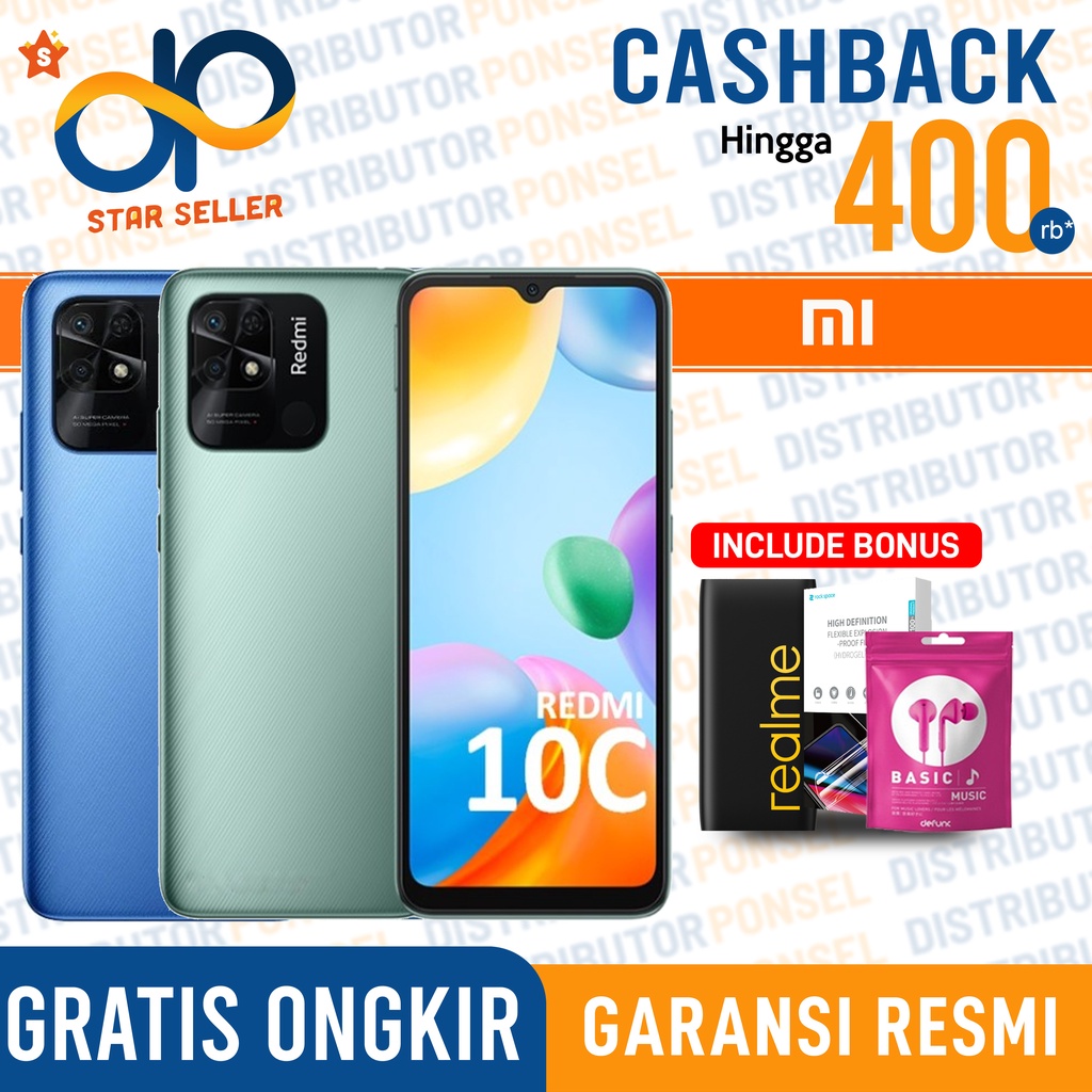 Xiaomi Redmi 10C 4/128GB 4/64GB Garansi Resmi Xiaomi Redmi 10 C