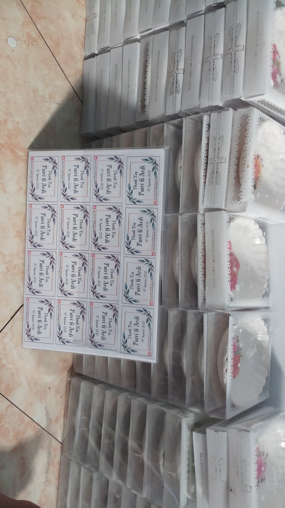 Souvenir Mangkok Bulat Kemas Mika Motif