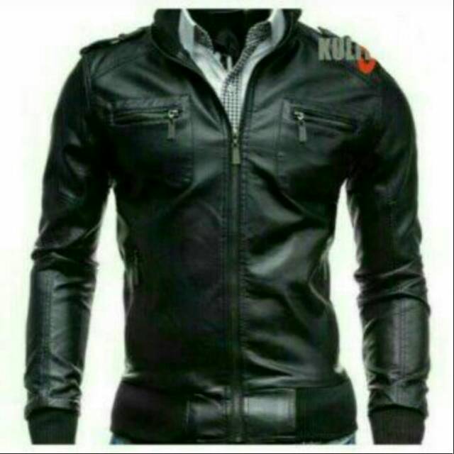 Jaket Kulit Pria / Jaket Motor / Jaket korea / Jaket Cowok murah /Jaket semi Kulit Casual /Jaket ABC