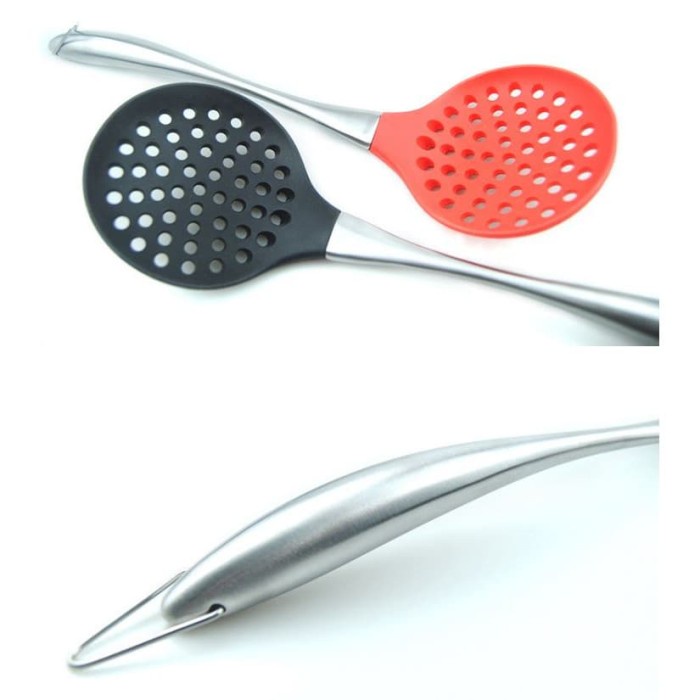 Colander Spatula Silicone Stainless Premium Sodet Sutil Food Grade