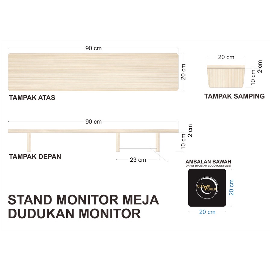 MEJA MONITOR/ TATAKAN MONIOR/ STAND MONITOR/ ALAS MONITOR/ DUDUKAN MONITOR KAYU/ MEJA MONITOR HPL TERMURAH