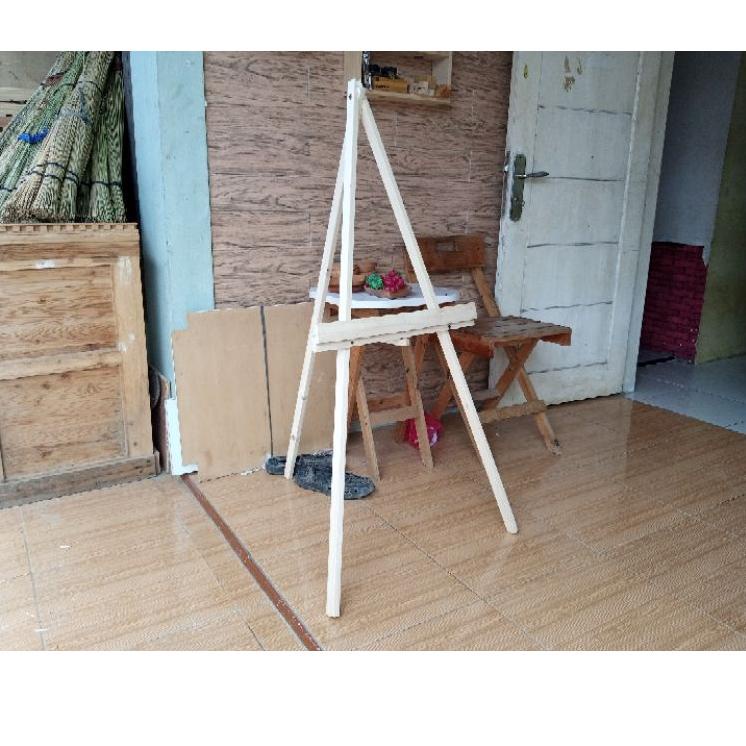 

Terlaris.. STANDING KAYU JATI BLANDA 120x50/ EASEL LUKIS TRIPOD/ PENYANGGA AKRILIK WOODEN