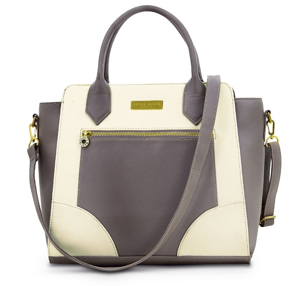 TAS SOPHIE MARTIN SELEMPANG WANITA KULIT IMPOR HITAM PUTIH NIANE T3901