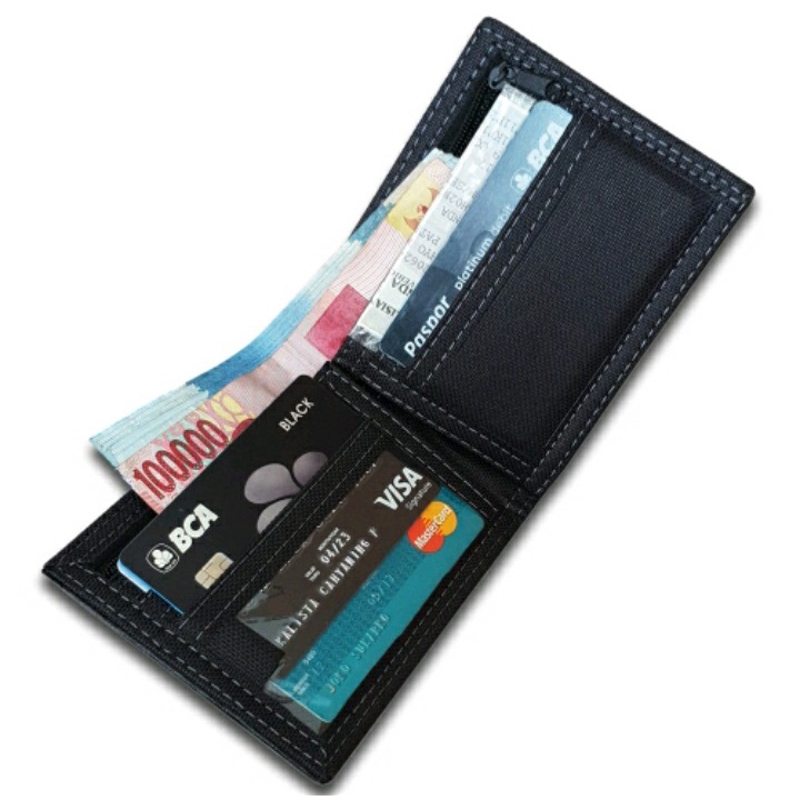 Dompet semi kulit karakter uang dompet lipat gambar duit dompet pria-5