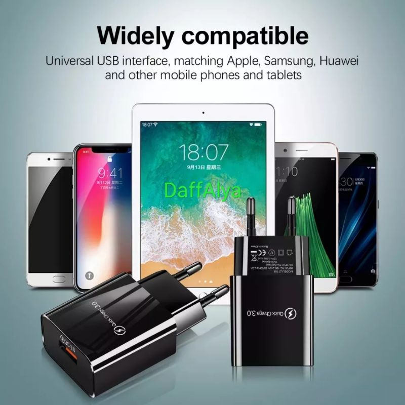 Power Charger Quick Charge QC3.0 Fast Charging 3A 18W Mini for Android iPhone