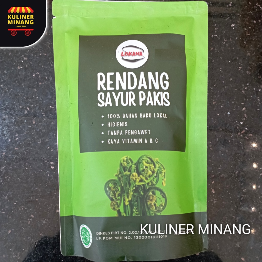 

Rendang Sayur Pakis paku by Lokana Oleh-Oleh Asli Cemilan Kampung Makanan Khas Payakumbuh Padang Jajanan Snack Kuliner Minang Kabau AX00