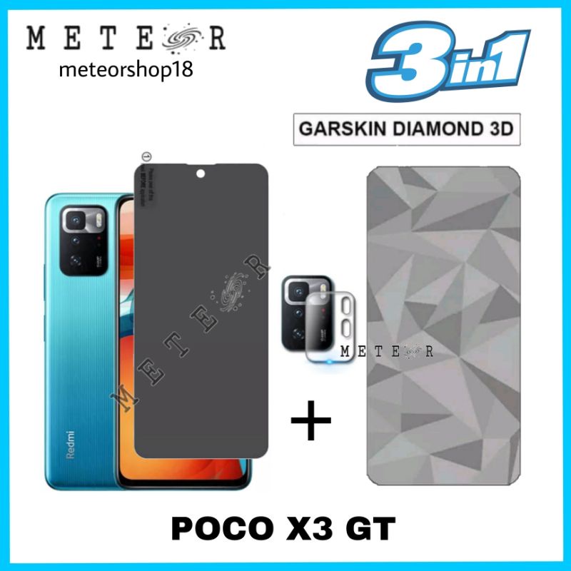 XIAOMI POCO X3 GT ANTI GORES TEMPERED GLASS GARSKIN HYDROGEL FRONT BACK SCREEN CAMERA PROTECTOR CASE