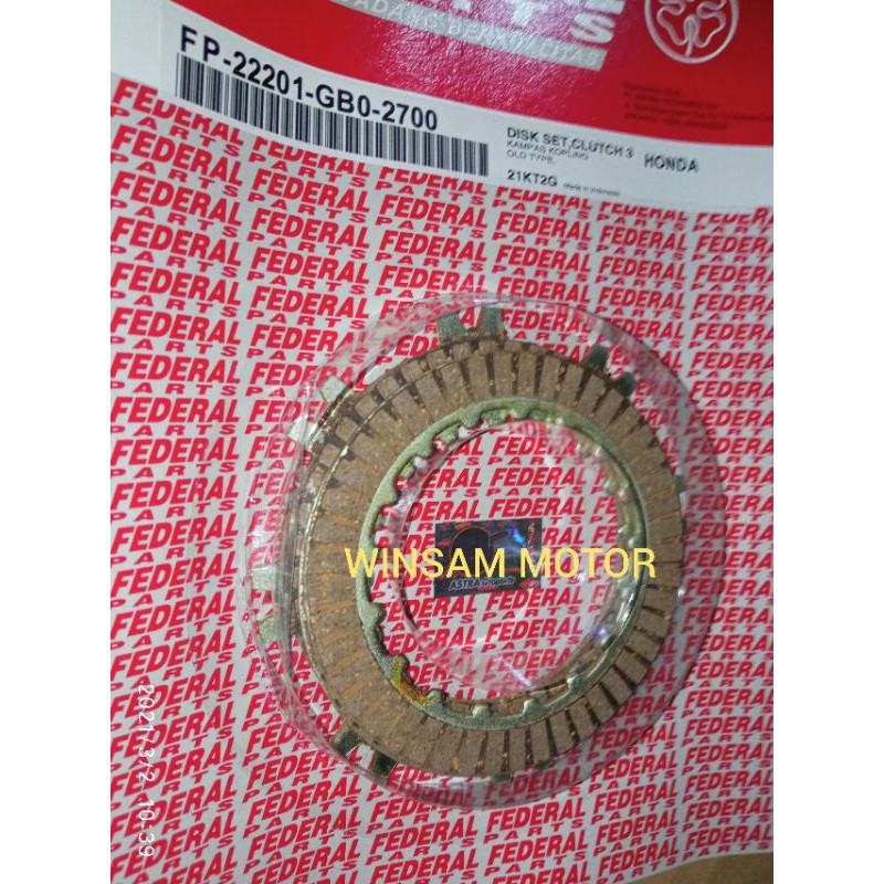 Kampas Plat Kopling Set Honda C70 C700 C800 Astrea 800 Merk federal parts