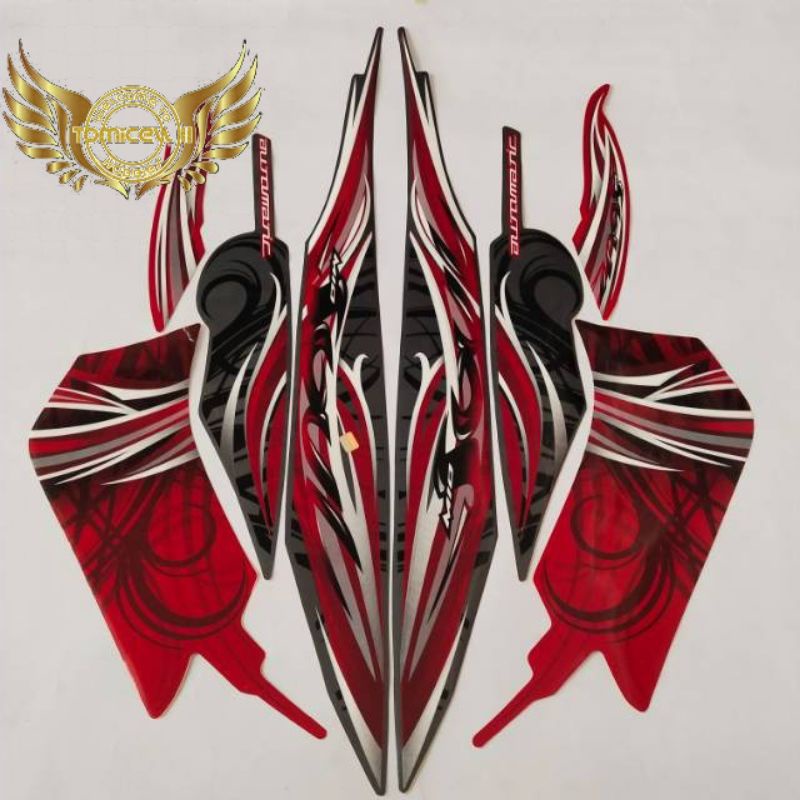 striping yamaha mio soul 2009 2010 merah list body decal Yamaha Mio soul 2010 warna merah