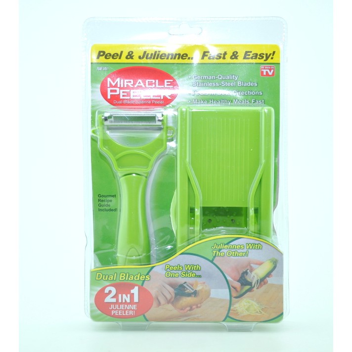 VOM-Miracle Peeler 2 in 1 Pengupas Kulit Buah dan Parutan 0343