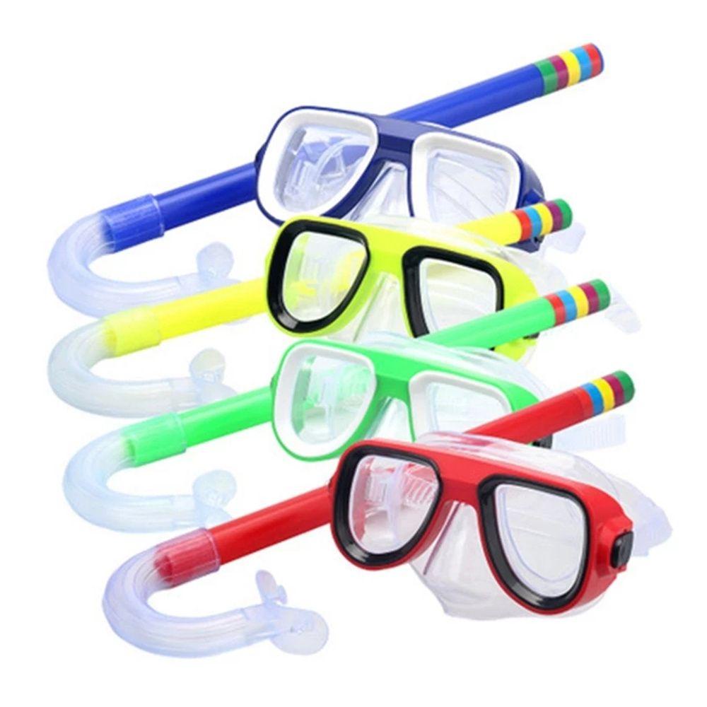 Lanfy Diving Snorkel Set Diving Aksesoris Olahraga Air Tabung Pernafasan Anti Kabut Untuk Anak PVC Diving Kids Goggles