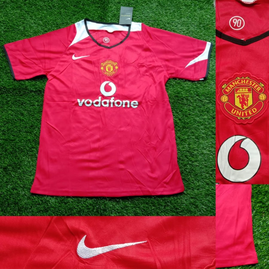 JERSEY BAJU BOLA RETRO MU HOME VODAFONE 2004-2005 GRADE ORI IMPORT