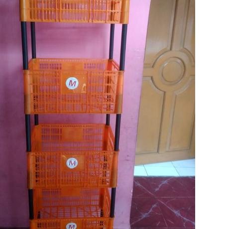 ETALASE KERANJANG RAK SUSUN KUAT Keranjang Susun Rak Baju Rak Warung Kotak Penyimpanan Rak Dapur