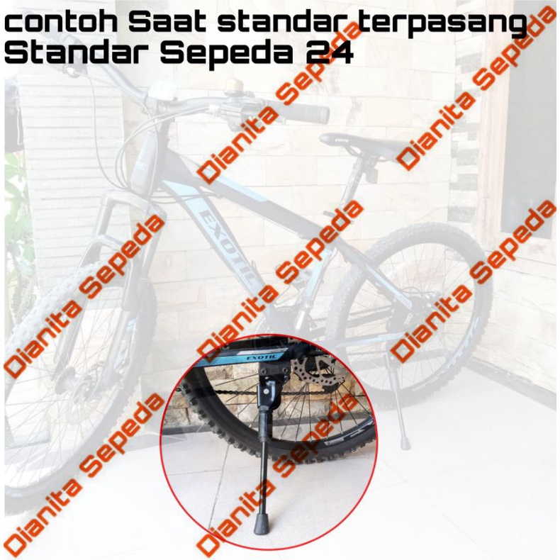 standar samping sepeda 24 inchi lubang 2 MTB