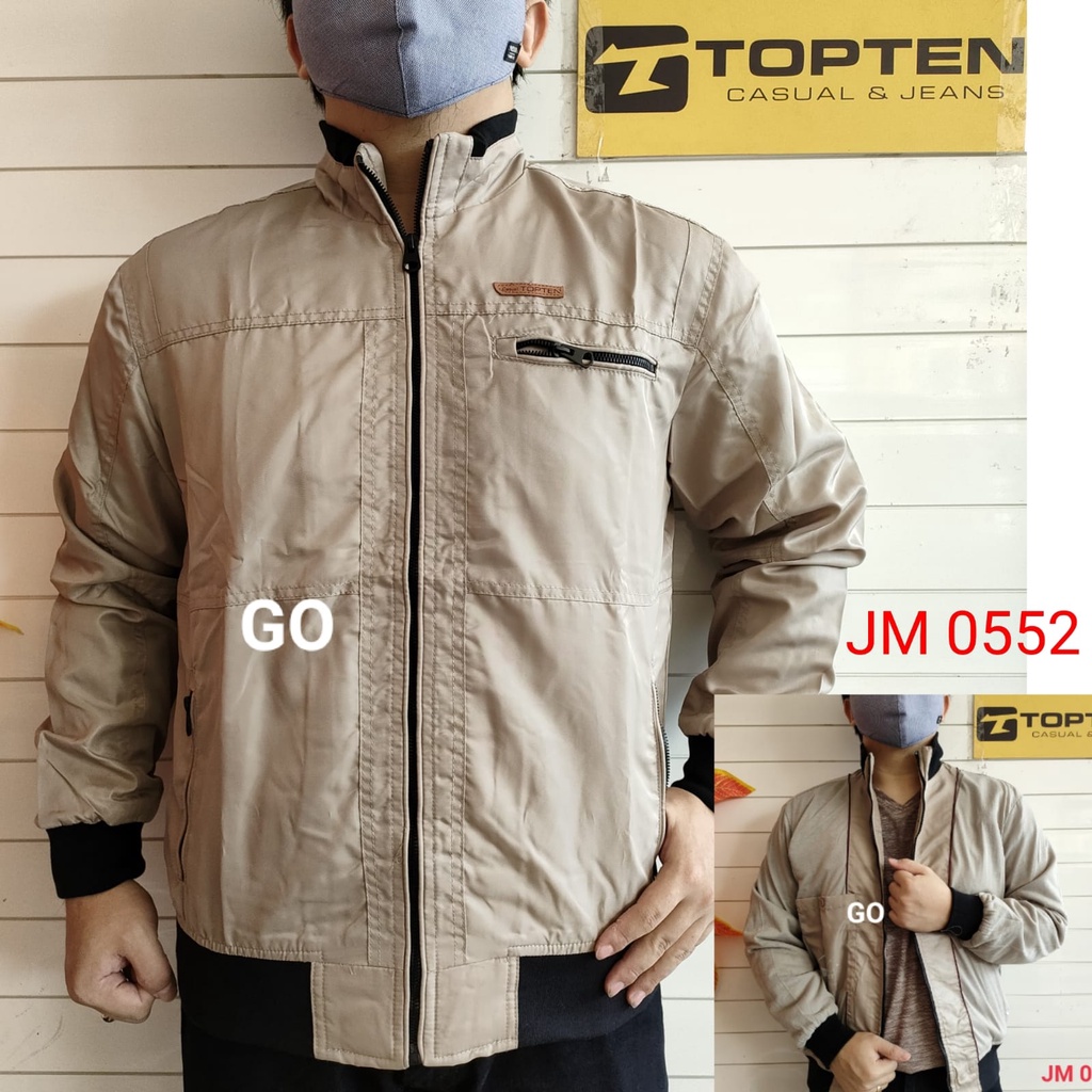 gof TD TOPTEN JAKET PARASUT Cowok Casual Jaket Pria Tebal Cowok Jaket Distro