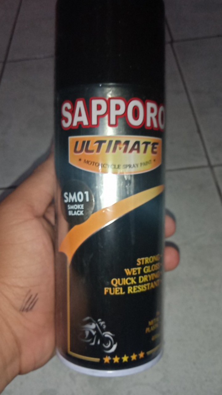 Sm01 Smoke Black Transparan Sapporo Ultimate Cat Semprot 400ml