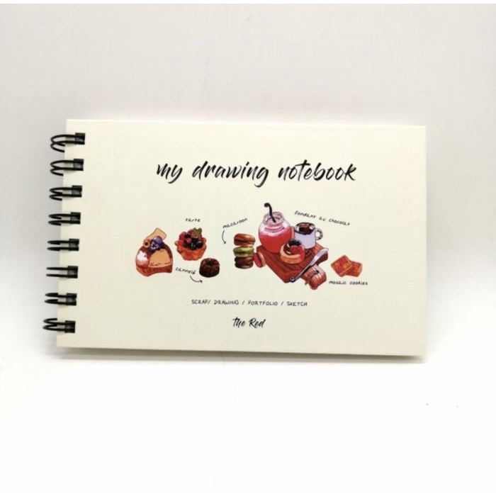 

Lora | Buku Gambar Fancy / Sketchbook My Drawing Notebook Food Watercolor