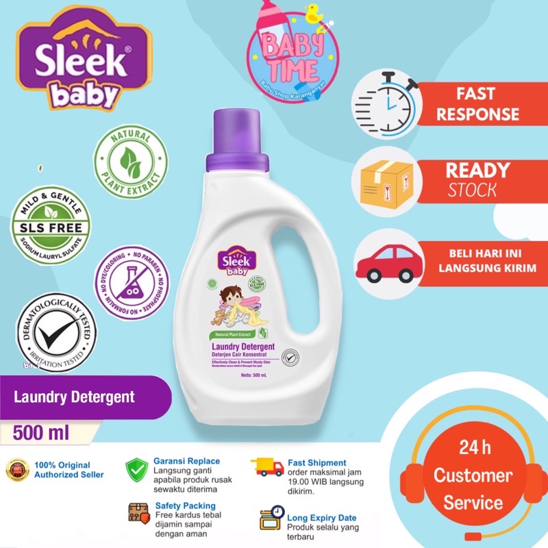 Sleek Baby Laundry Detergent 500 ml / Sabun Cuci Baju Sleek / Detergent Bayi