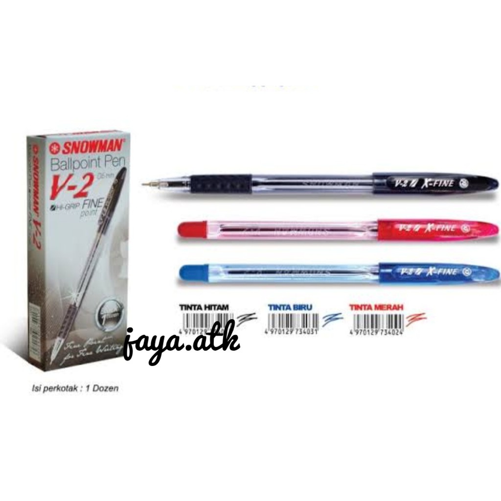 PULPEN SNOWMAN V2 PULPEN SNOWMAN V-2 1.0 MM BALLPOINT SNOWMAN BOLPEN SNOWMAN