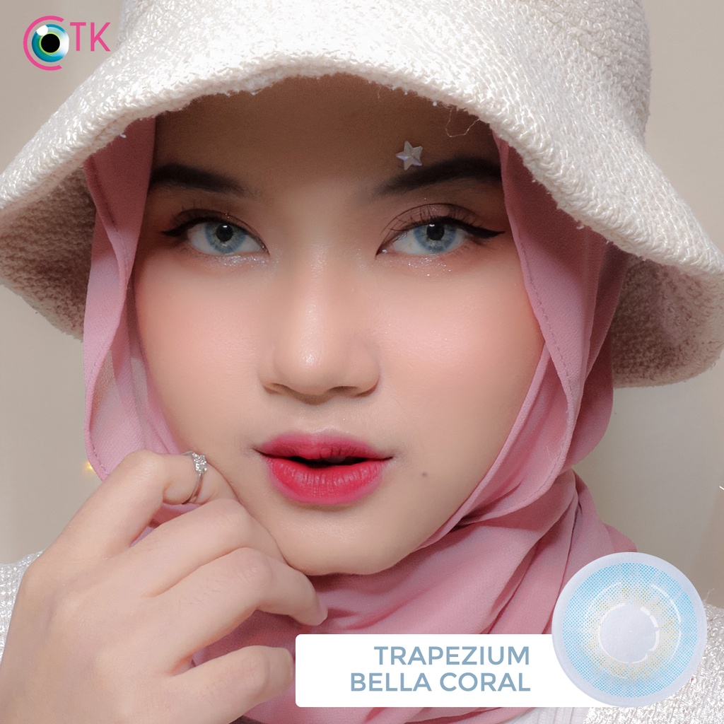 Softlens TRAPEZIUM DIA 14.50mm NORMAL &amp; MINUS GREY BROWN BLUE (-0.50 s/d -3.00) softlen / softlense /2 CTK Lensa Kontak / BS