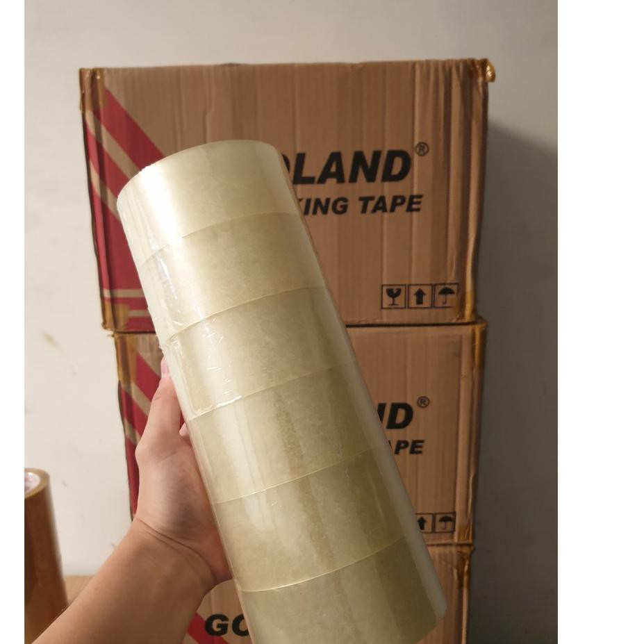 

[TERLARIS] Lakban Bening Coklat Tebal Tidak Mudah Putus 45 mm 90 yard 45micron Setara Isolasi Solasi
