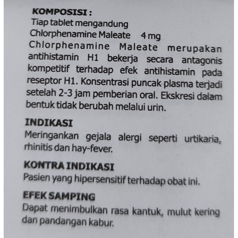 Kofiren 10 Tablet / Mengatasi Gatal-gatal / Biduran / Anti Alergi