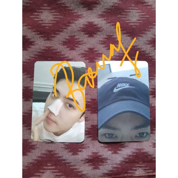 official photocard sehun komedo sehun topi