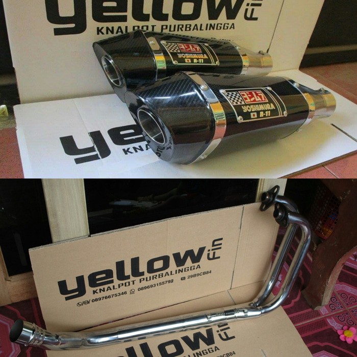 Knalpot Yoshimura R11 fullsystem Ninja 250 fi / carbu