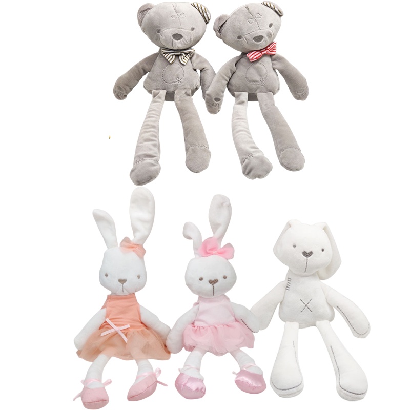 Mainan Plush Bear Rabbit Menggemaskan Koleksi Yang Bagus Untuk Anak Muda!