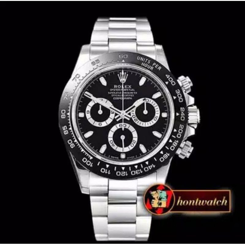 Jam Tangan Pria Merek Rolex Daytona 4.4cm Sapphire Silver Ultimate Clone