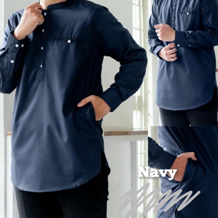 Telah Hadir.. Koko Qurta Dewasa Lengan Panjang SHIDDIQ Toyobo Fodu (Warna Peach, Dongker, Lilac, Put