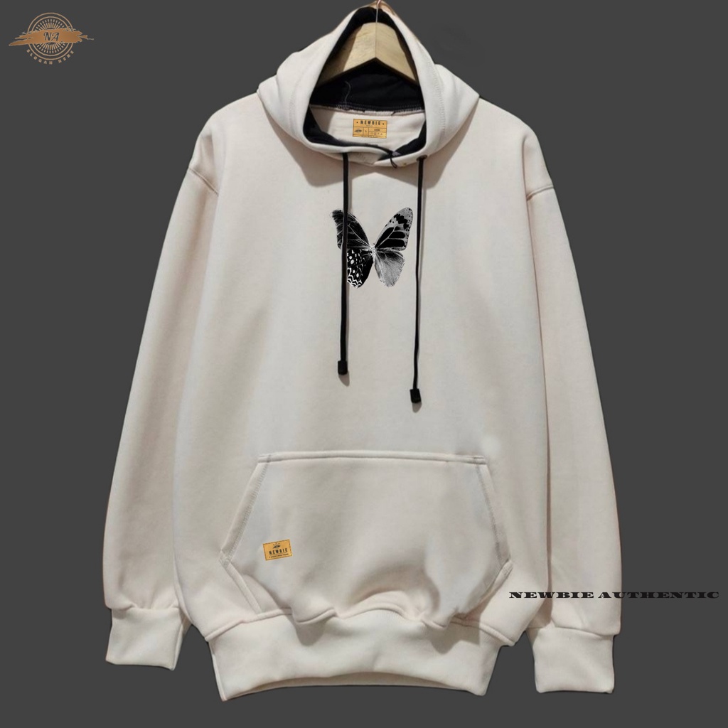 NEWBIE Sweater Hodie Pria Distro Flece Tebal Sweatshirt Hoodie Original Cream Hudi Hodie Hodi Oversize Suiter Hudie Pria Original List KUPU-KUPU