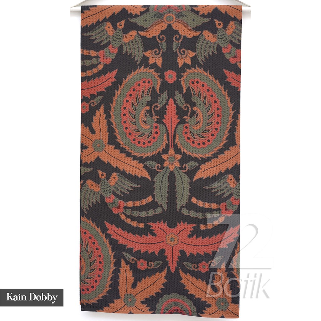 BAHAN BATIK PREMIUM Dobby Dobi Dobbi Dolbi Motif Burung Warna Hijau Orange Merah 722026 Cap 72 Jarik Jarit Samping Kebat Panjang Batik Dobby Modern Premium Bahan Seragam Batik Pernikahan Kantor Keluarga Murah Kamen Jadi Batik Bali Lembaran