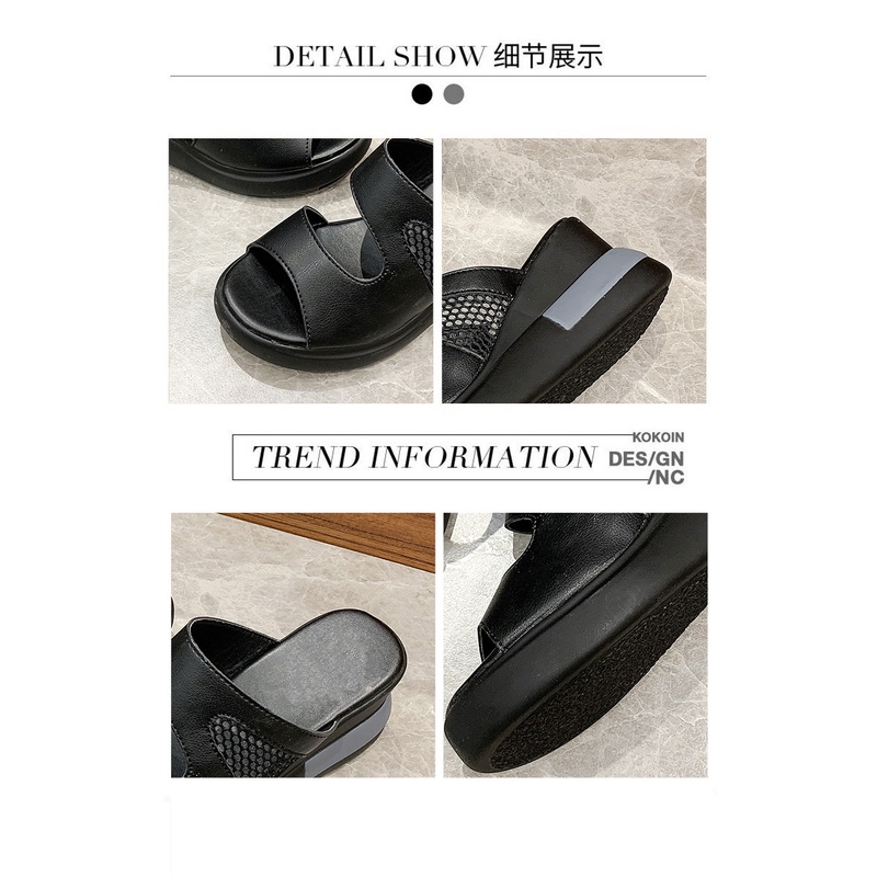 SN068 - Sandal Wedges Fashion Korea   Wanita