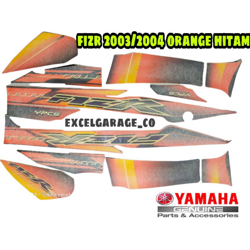 striping streping stiker fizr f1zr f1 full clutch 2003 2004 orange hitam original 3m