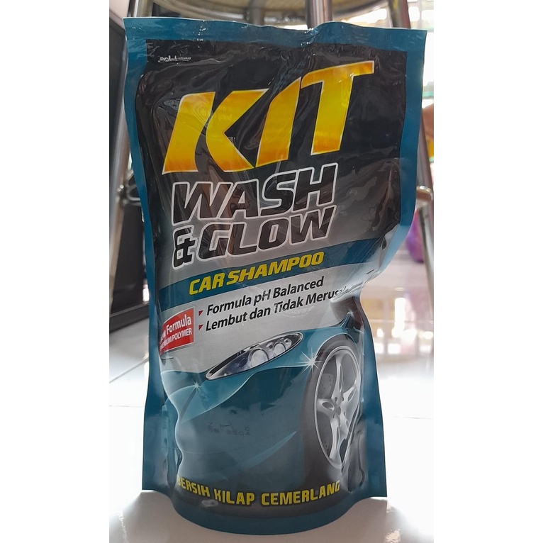 Kit Wash &amp; Glow Shampoo Shampo Motor Refil Mobil 720ML