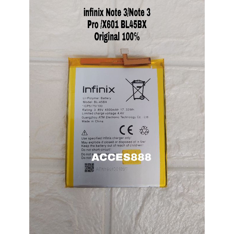 Jual Baterai Original Infinix Note 3 Note 3 Pro X601 Bl45bx Shopee Indonesia