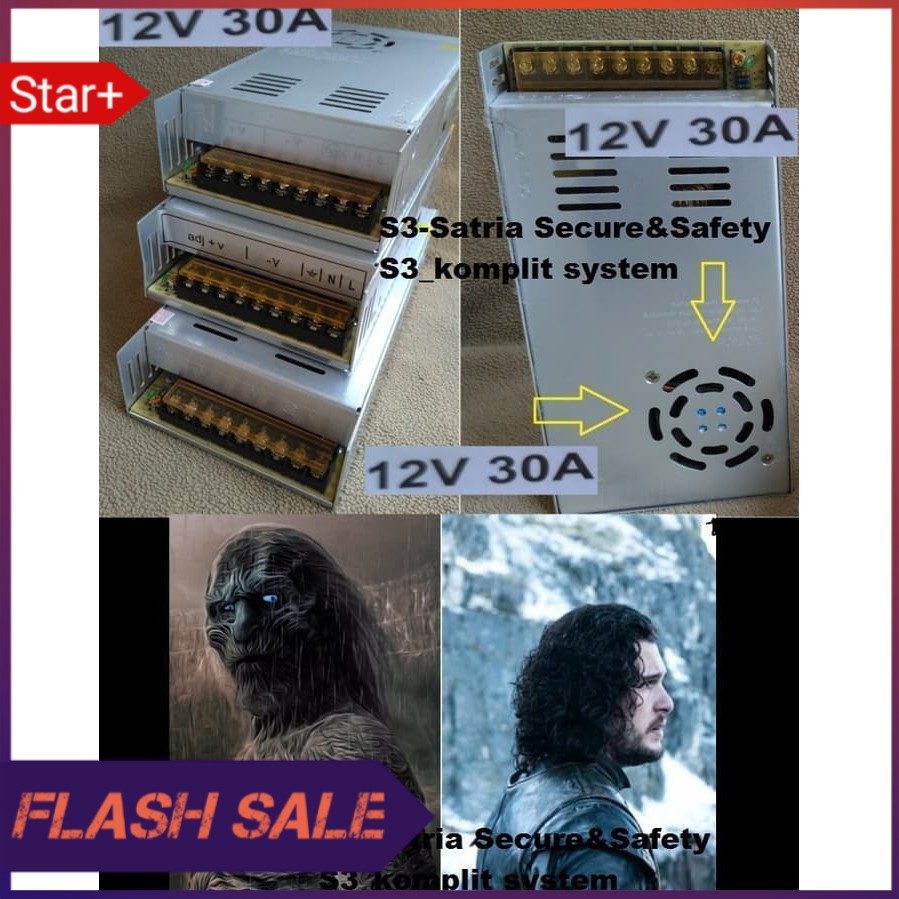 Power supply switching 12V 30A