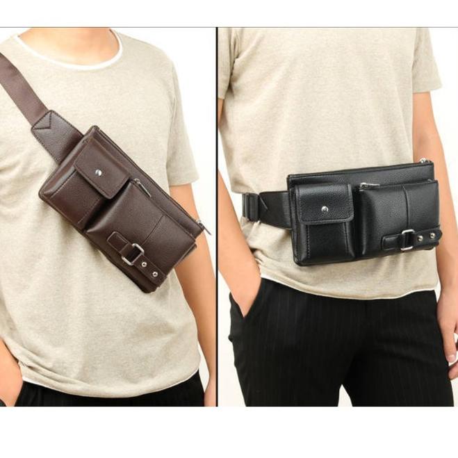 ((REKOMENDASI)) Marvel Waist Bag Premium - Tas Pinggang Pria Kulit Sintetis Import Bag