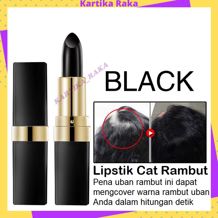 KR Lipstik Pewarna Rambut Hitam Coklat Cat Semir Rambut Penghilang Uban Bright Hair Dye Pen